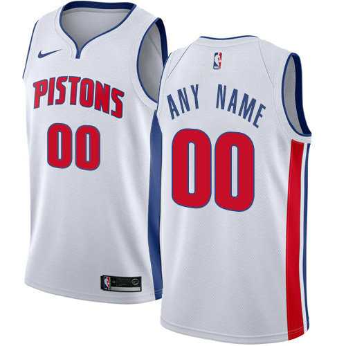 Men & Youth Customized Detroit Pistons Swingman White Home Nike Association Edition Jersey